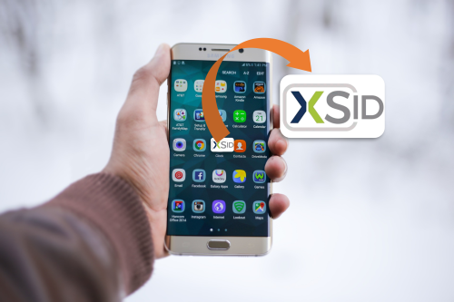 XS ID app op telefoon-vk